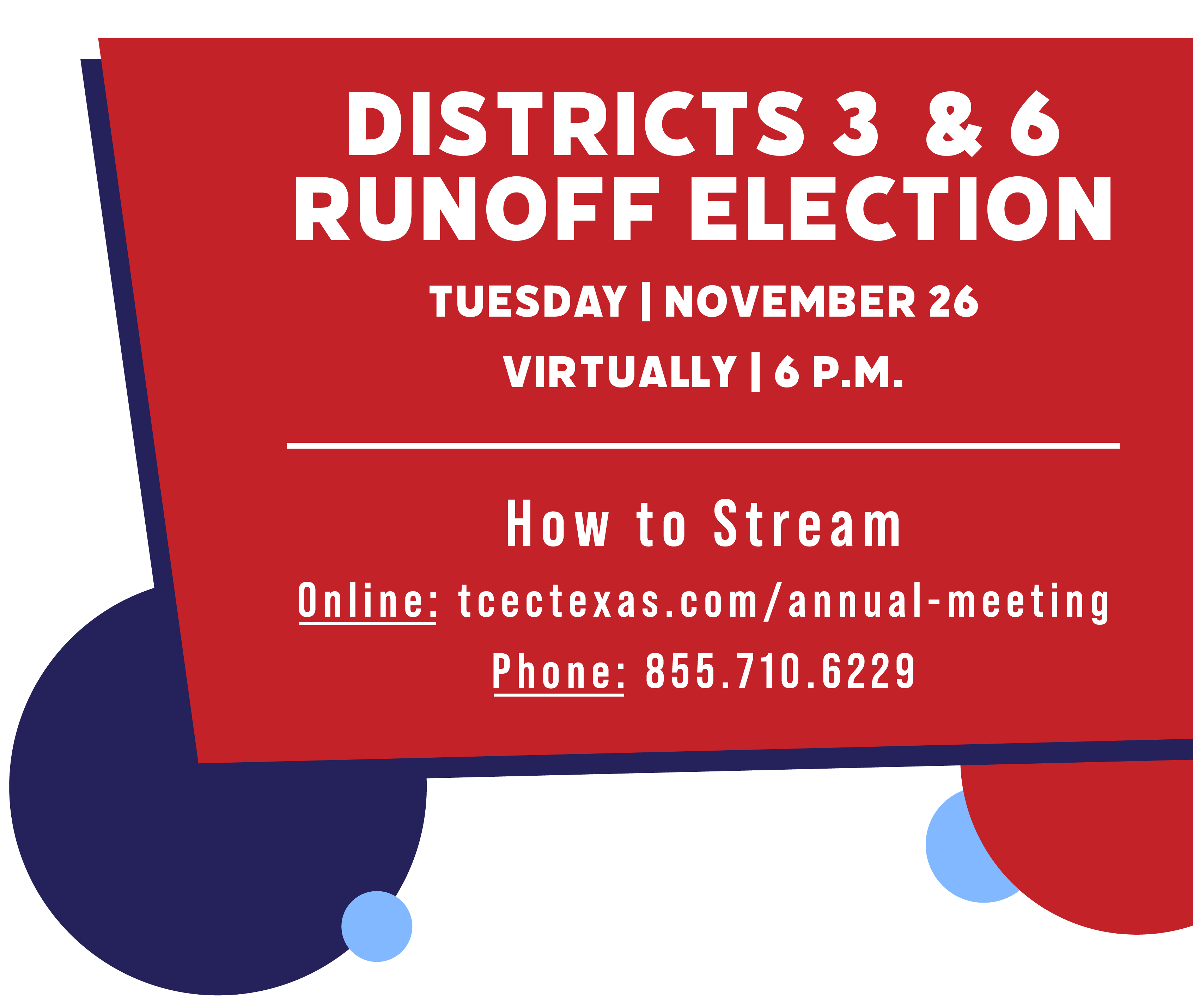 Runoff Election Tuesday November 26