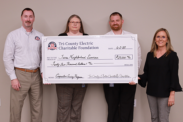 Photo of TCEC leadership during TNS check presentation