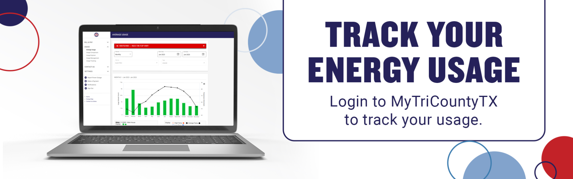 Track your energy usage with MyTriCountyTX